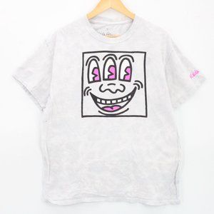 Keith Haring Shirt Men's Multicolor Tie Dye Graphic Street Art T-Shirt Medium M